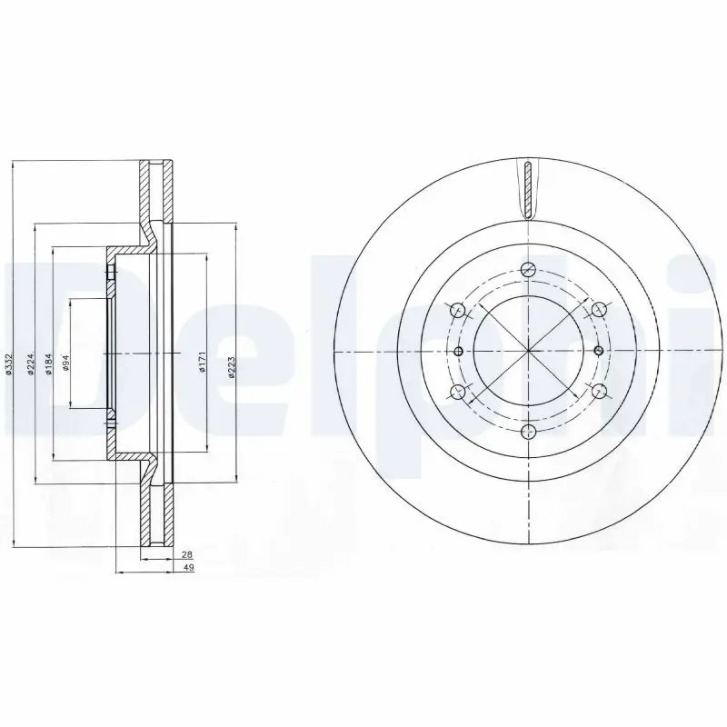 Delphi BG4228 Диск тормозной