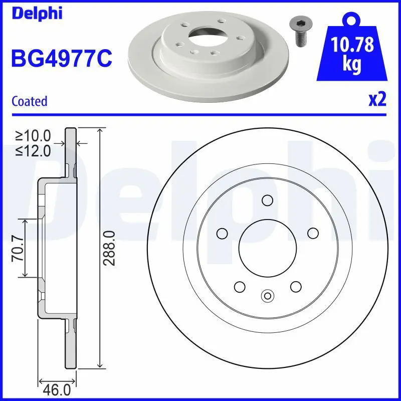 BG4977C Диск тормозной задний MALIBU