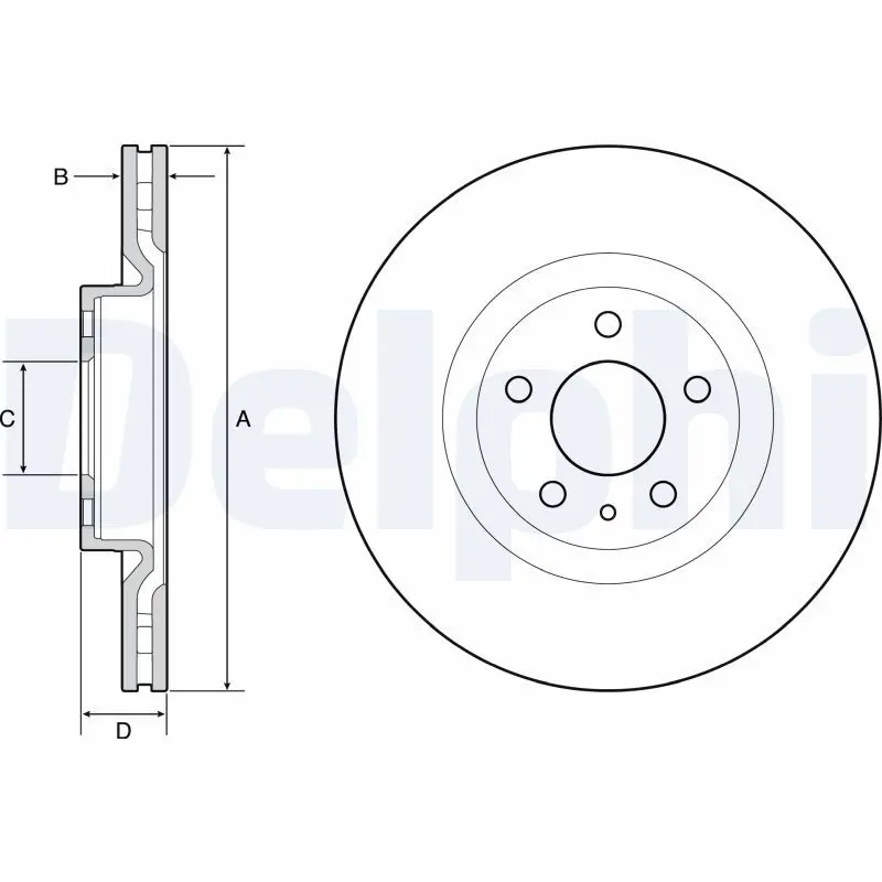 DELPHI BG4654C Тормозной диск