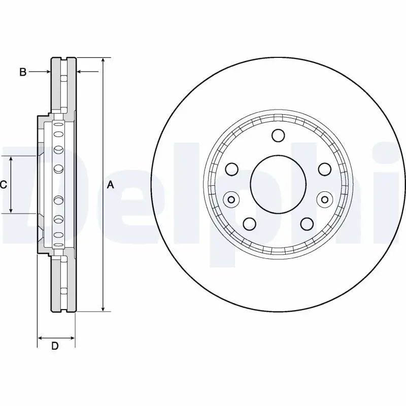 DELPHI BG4815C Тормозной диск