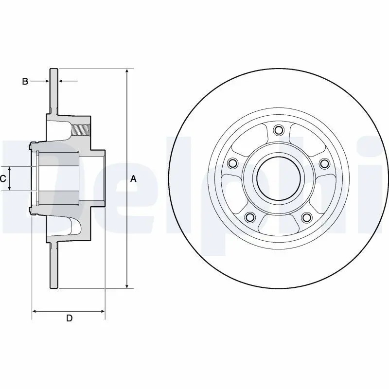 DELPHI BG9137RS Тормозной диск