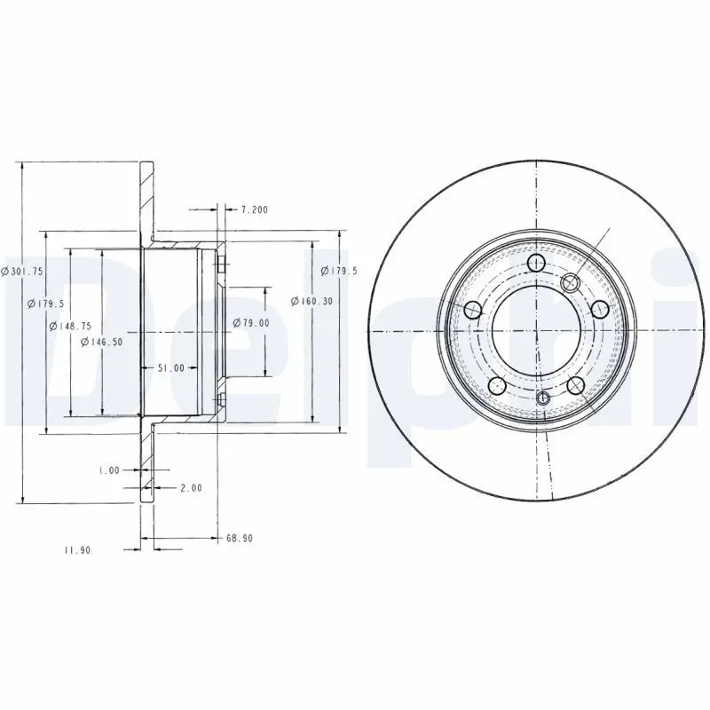 BG2430 Диски тормозной BMW 518 525TDS
