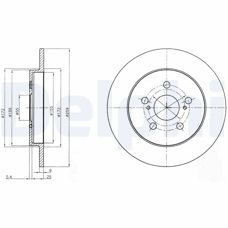 DELPHI BG4201C Тормозной диск