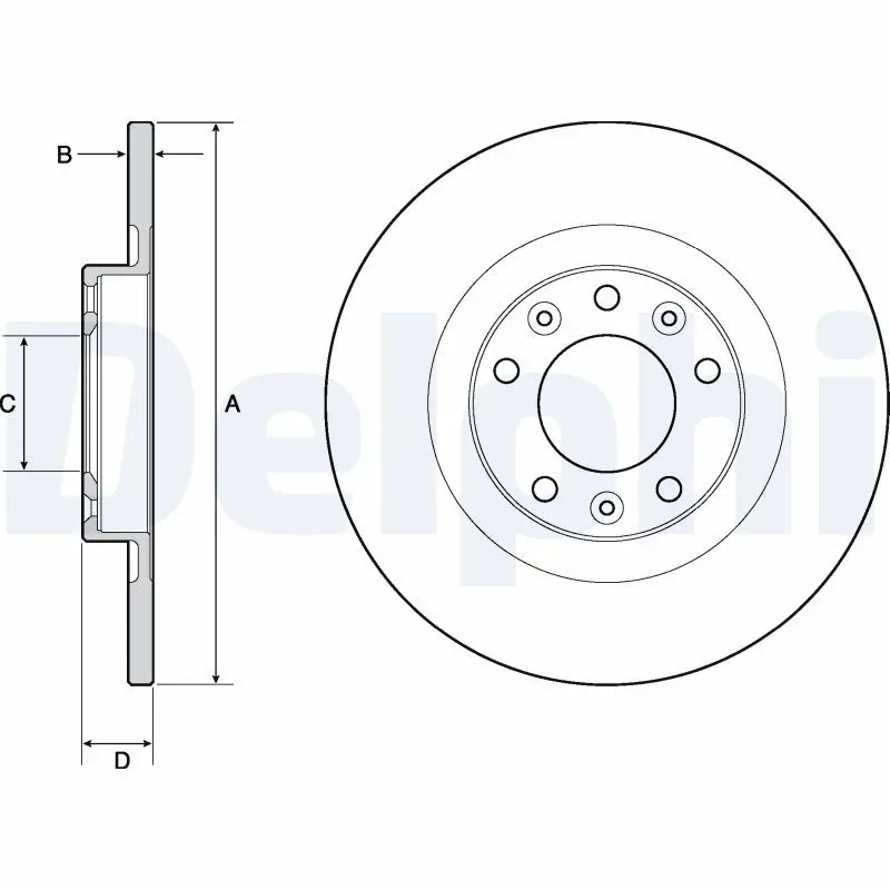 DELPHI BG4662C Тормозной диск