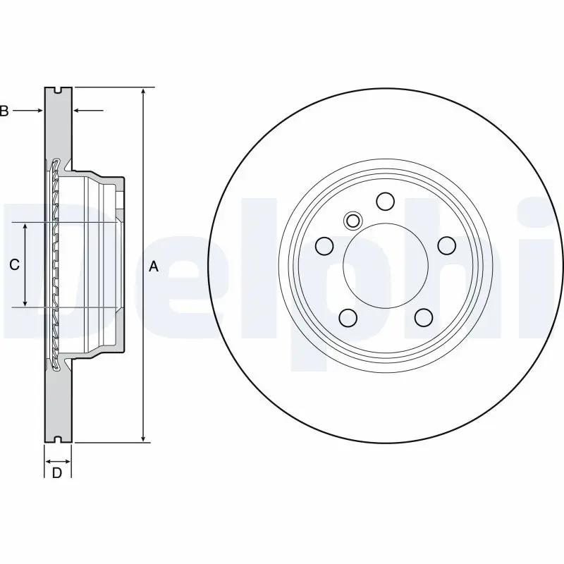 DELPHI BG4458C Тормозной диск