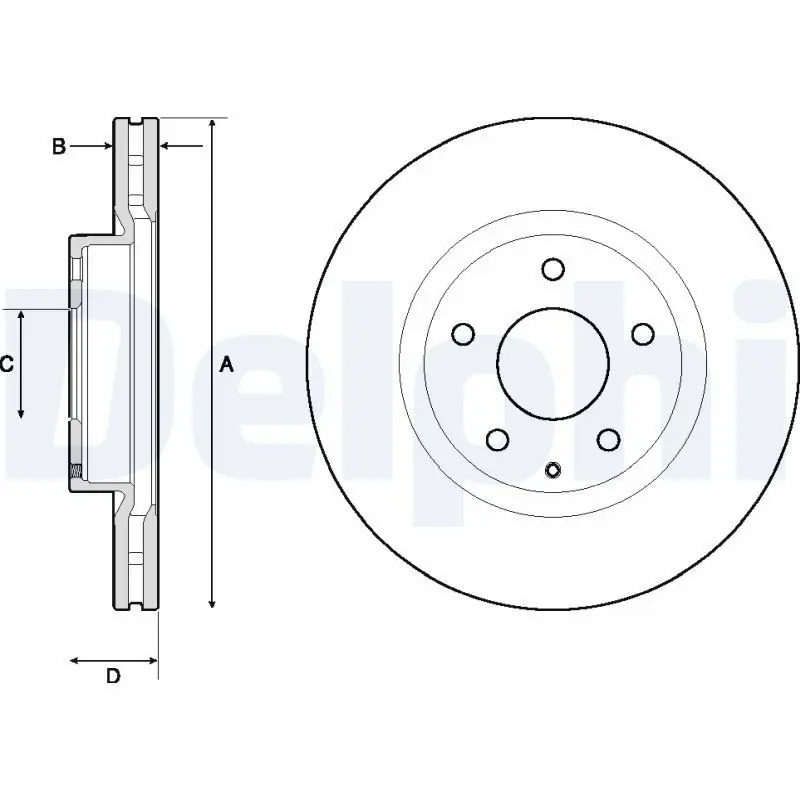 DELPHI BG4713C Тормозной диск