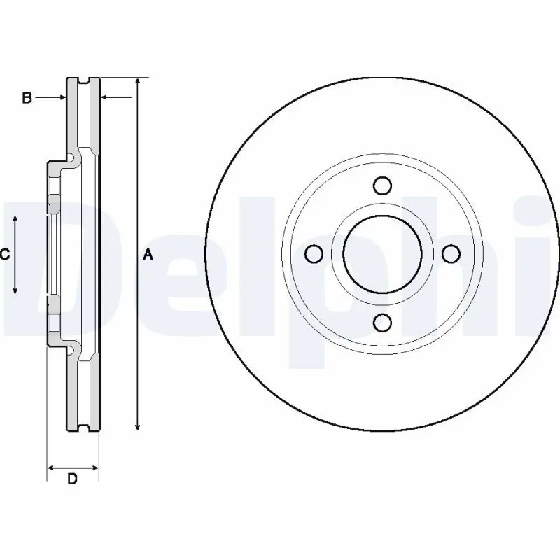 DELPHI BG4715C Тормозной диск