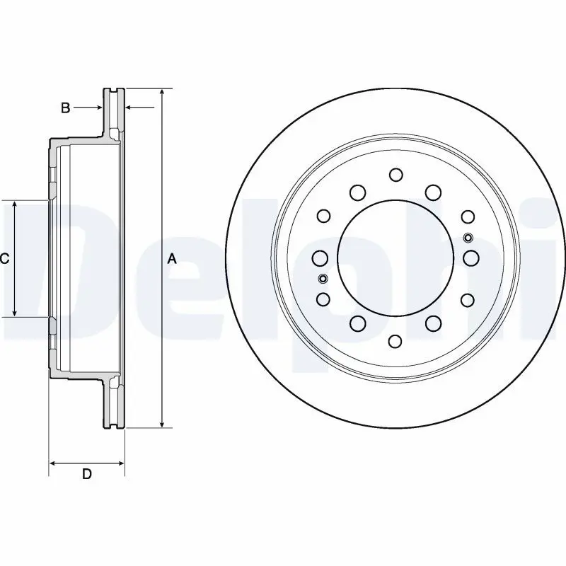 DELPHI BG4747C Тормозной диск