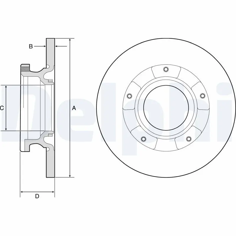 DELPHI BG4784C Тормозной диск