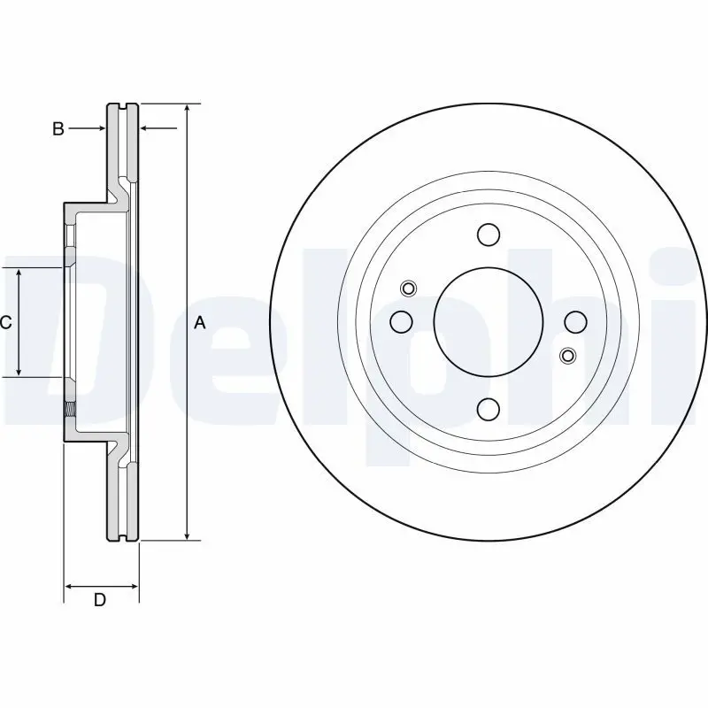 DELPHI BG4830C Тормозной диск