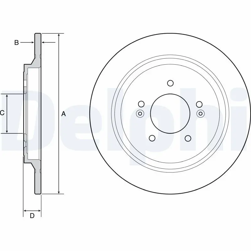 DELPHI BG4932C Тормозной диск