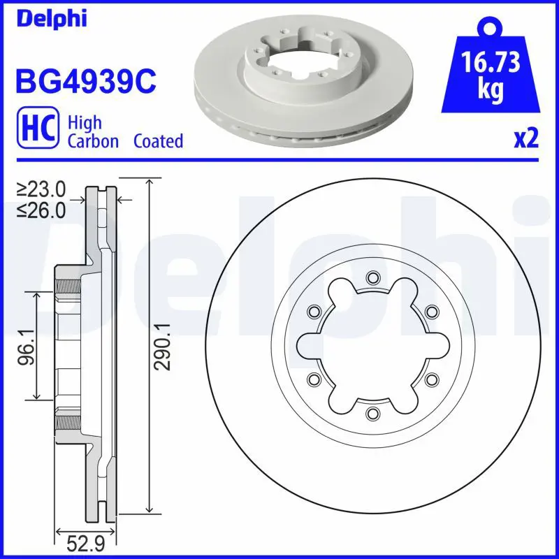 DELPHI BG4939C Тормозной диск