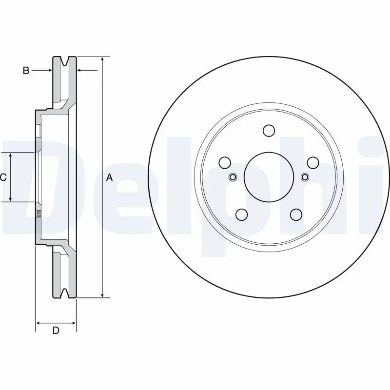 DELPHI BG4952C Тормозной диск