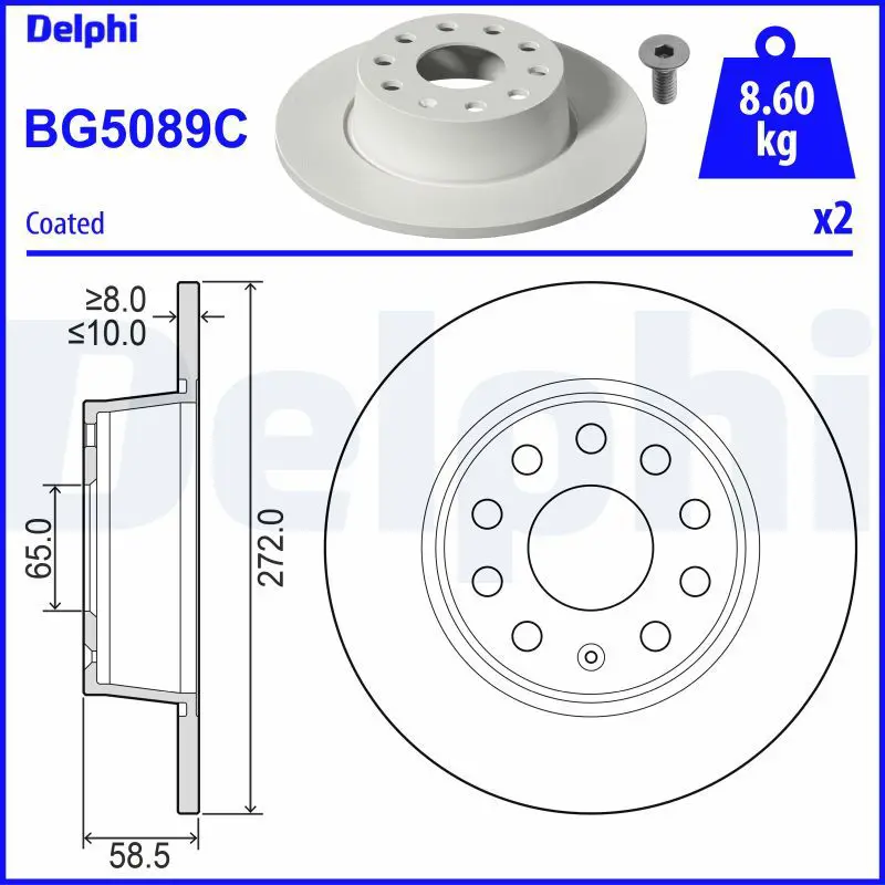 BG5089C к т тормозных дисков (Цена за