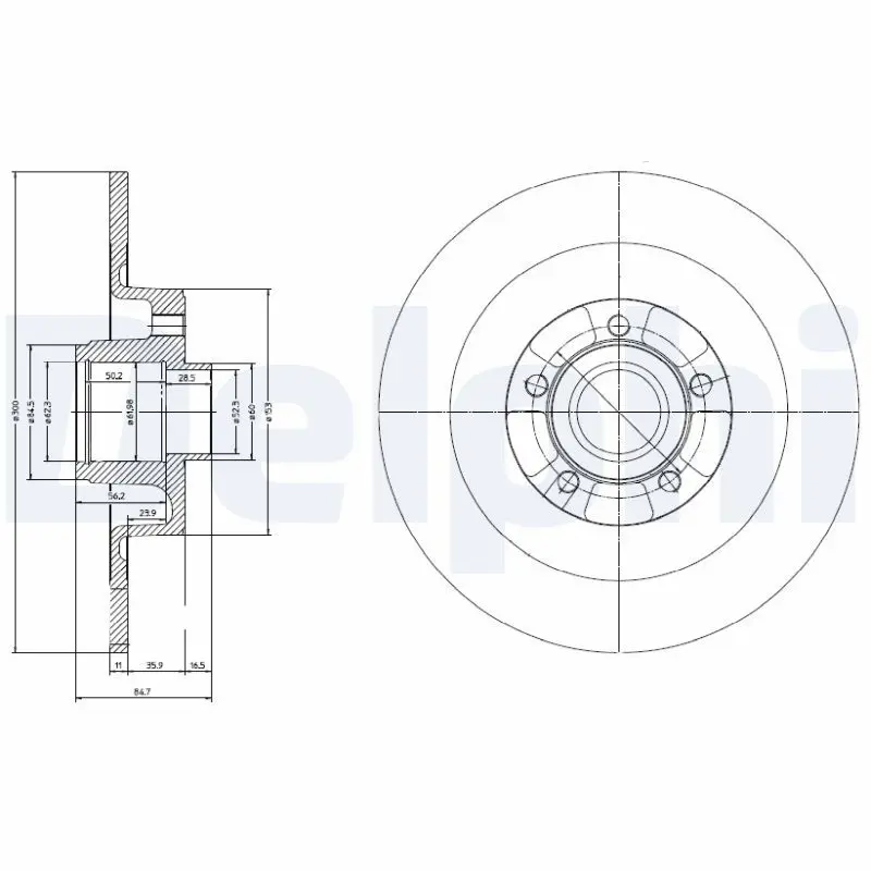 DELPHI BG9024RS Тормозной диск