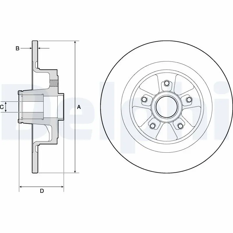 DELPHI BG9136RS Тормозной диск
