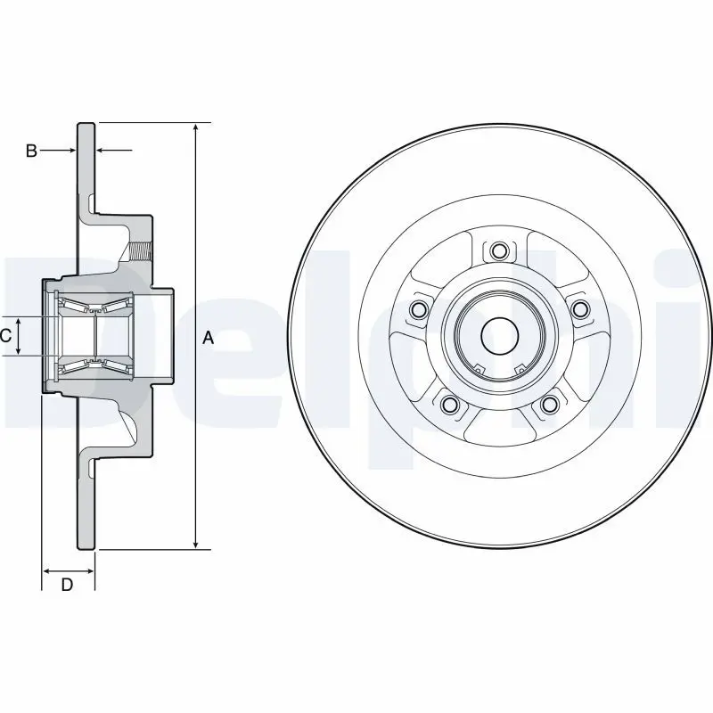 DELPHI BG9115RS Тормозной диск