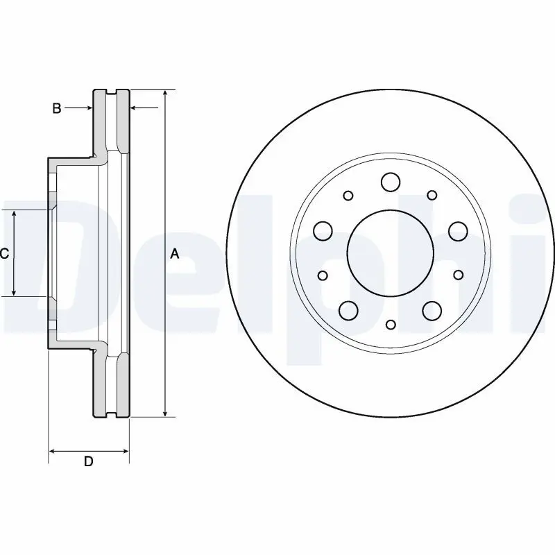 DELPHI BG9180C Тормозной диск