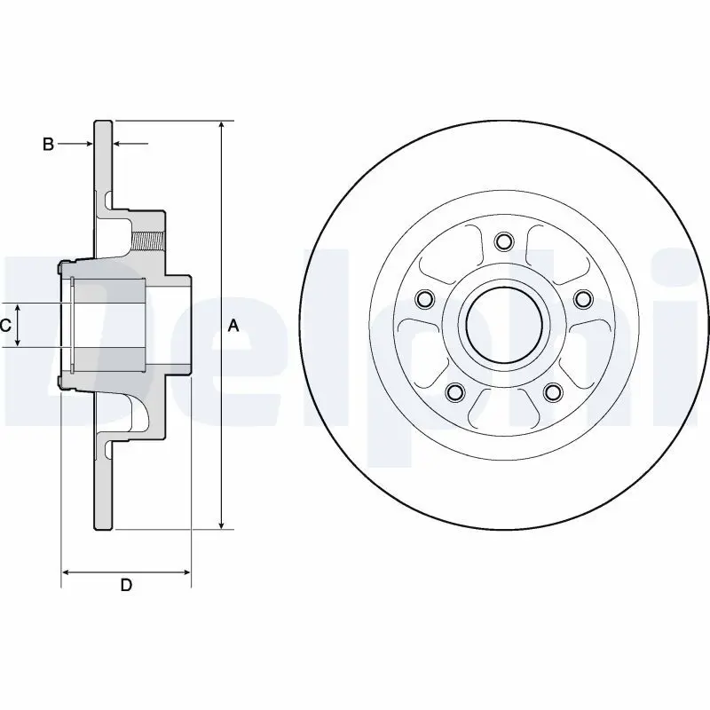 DELPHI BG9132RS Тормозной диск