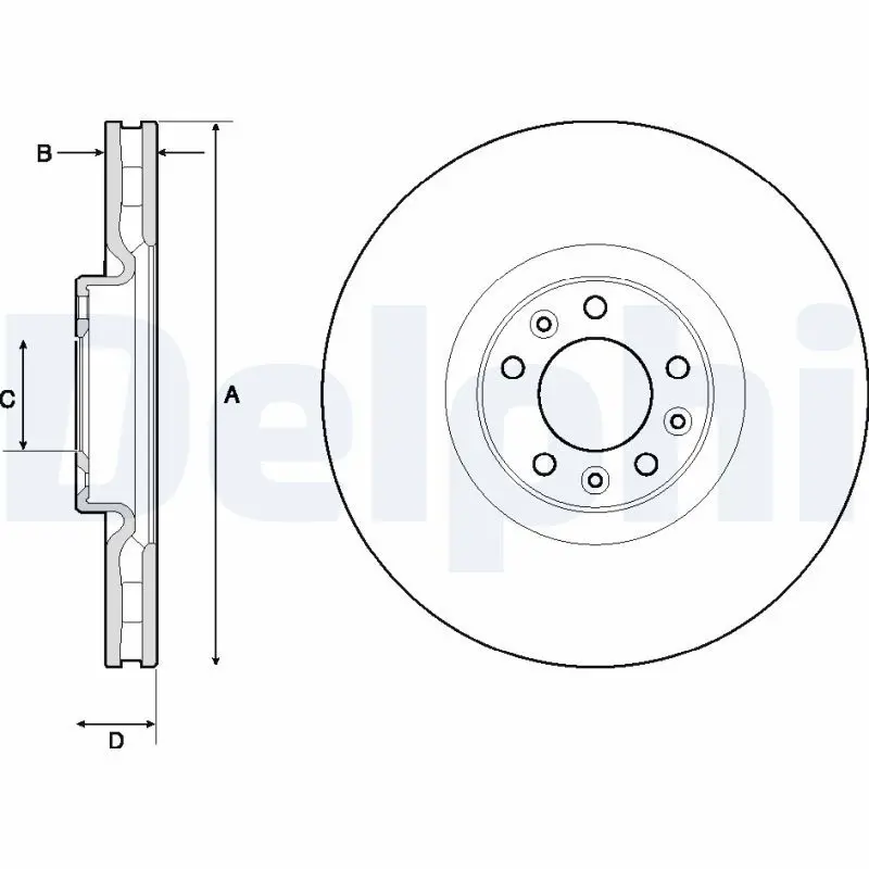 DELPHI BG9151C Тормозной диск