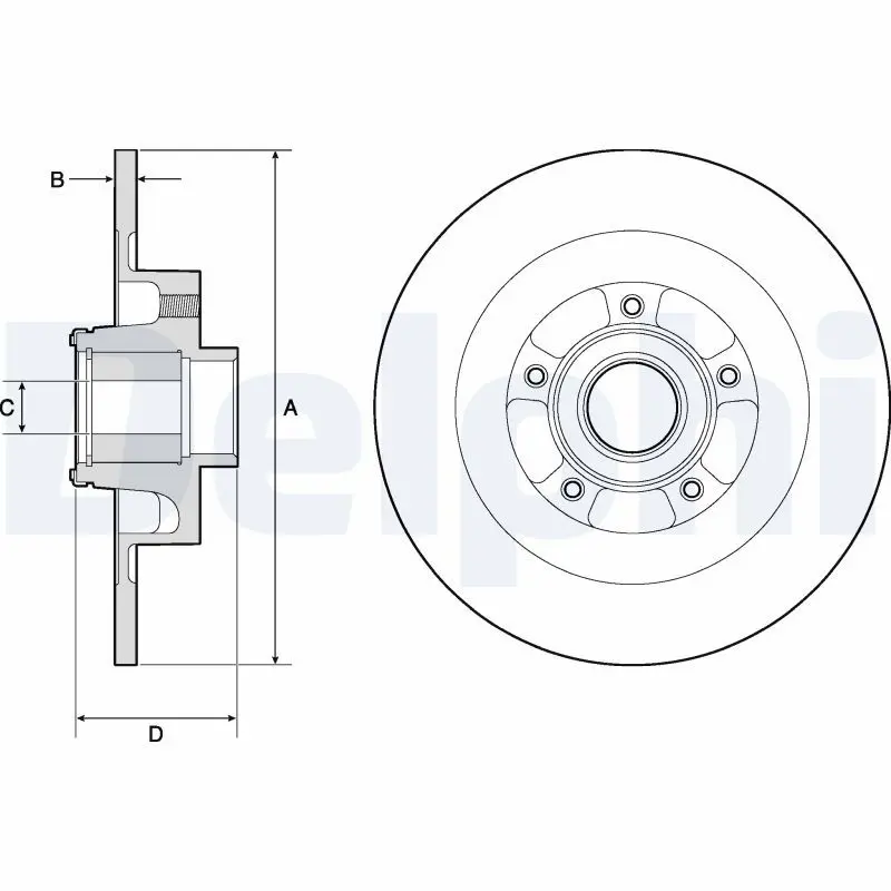 DELPHI BG9134RS Тормозной диск