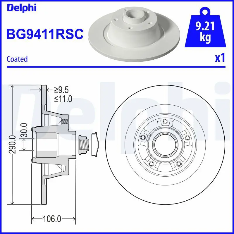 BG9411RSC Тормозной диск
