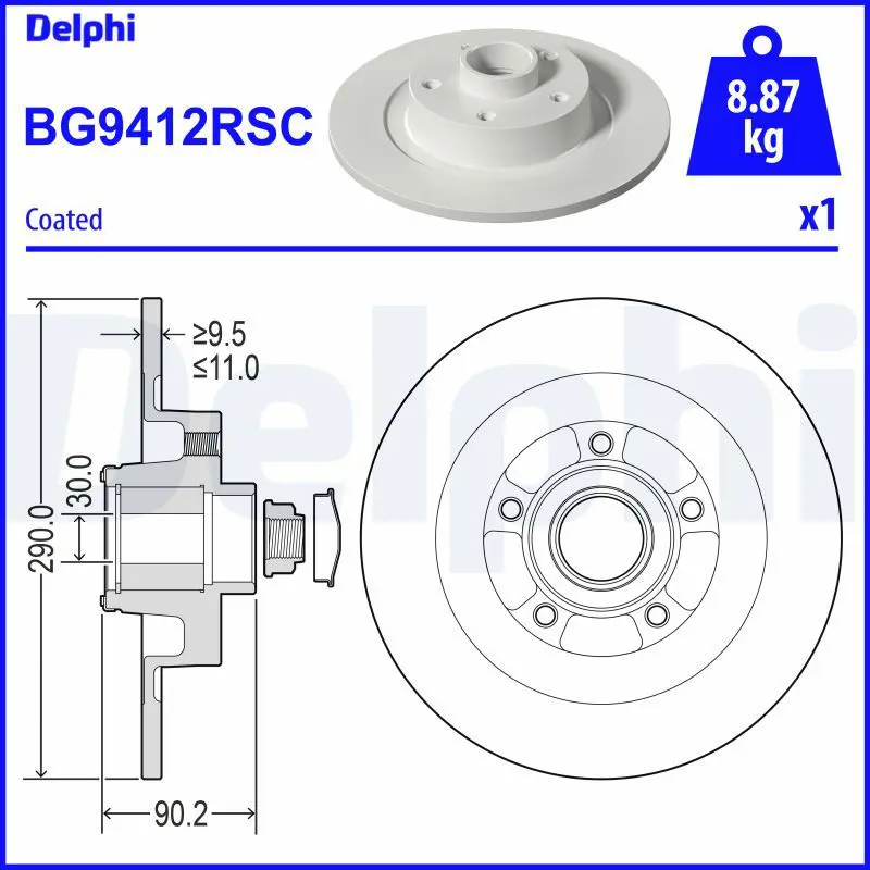 BG9412RSC Тормозной диск