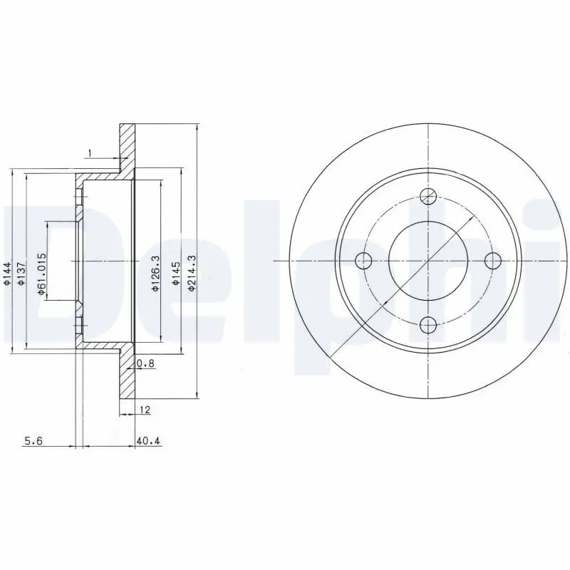 DELPHI BG2566 Диск тормозной