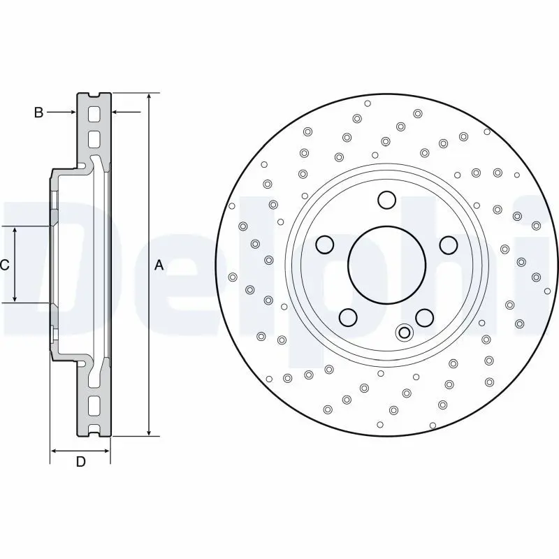 DELPHI BG4657C Тормозной диск