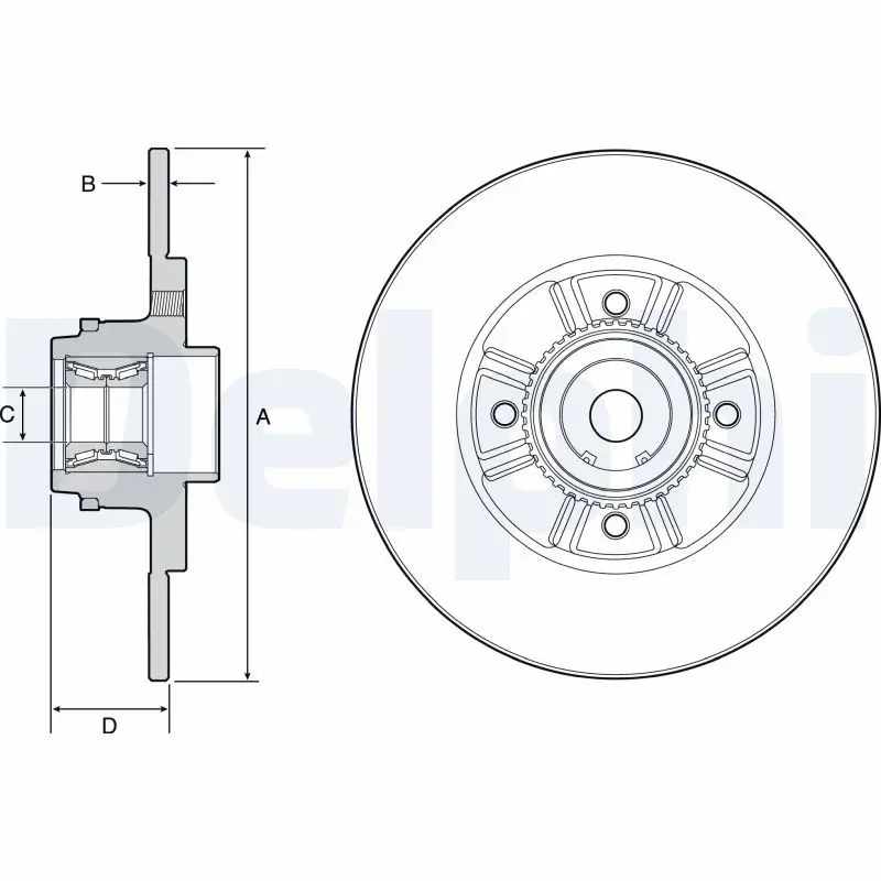 DELPHI BG9114RS Тормозной диск