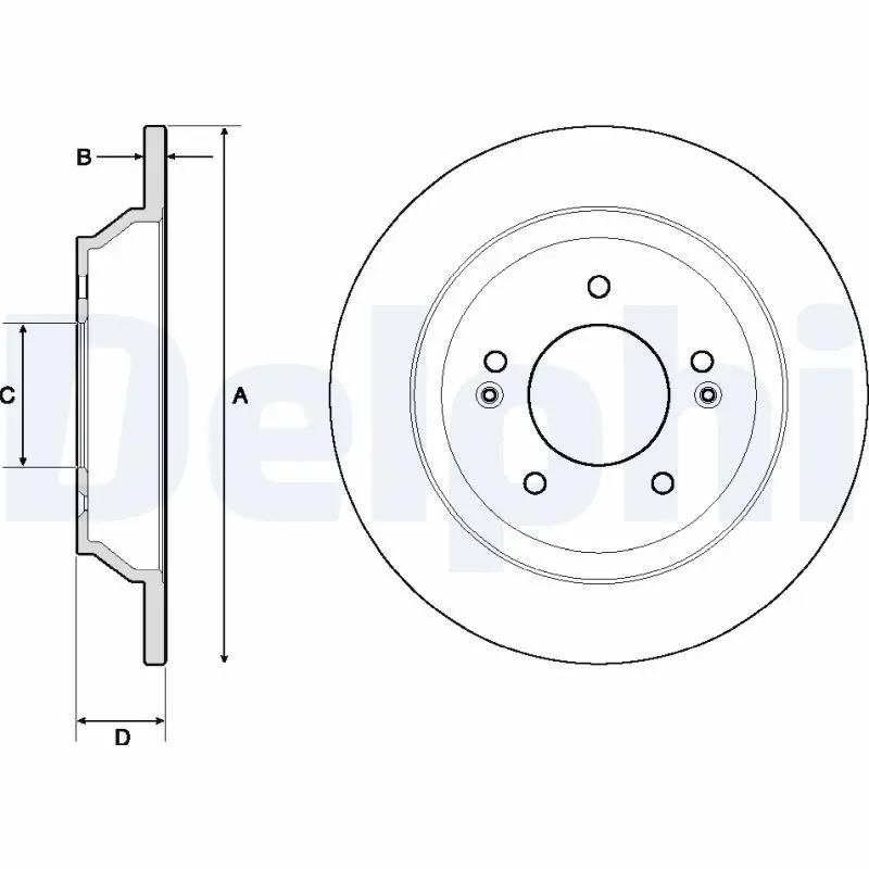 DELPHI BG4708C Тормозной диск