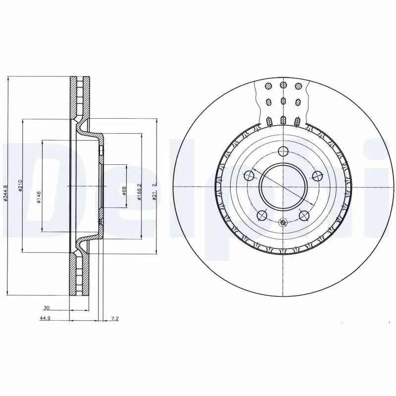 Delphi BG9110C Диск тормозной (1шт в уп)