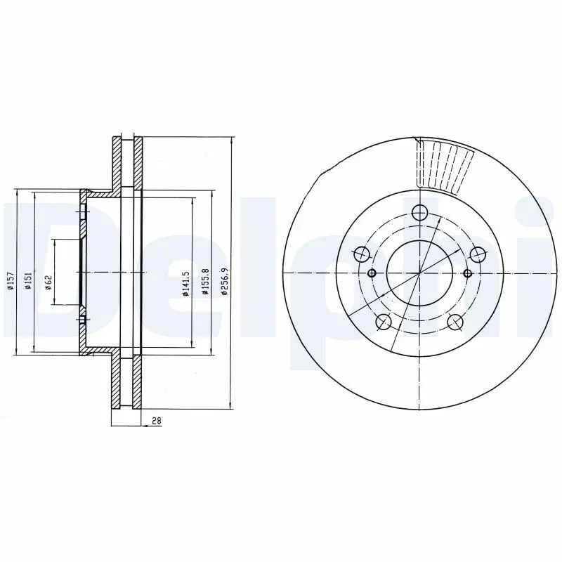 DELPHI BG4181 Диск тормозной