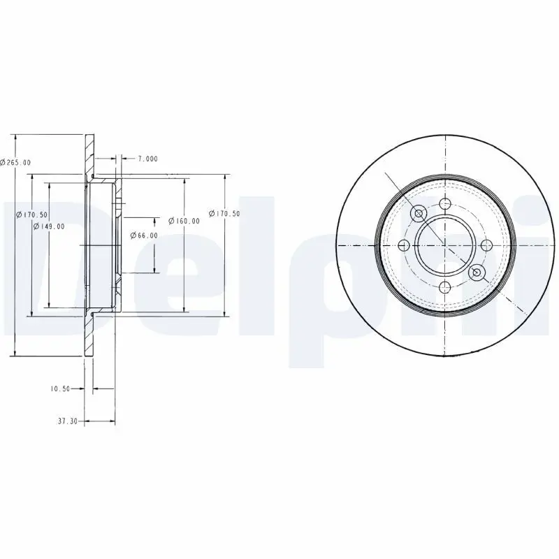 DELPHI BG2694 Диск тормозной (2 шт в уп)