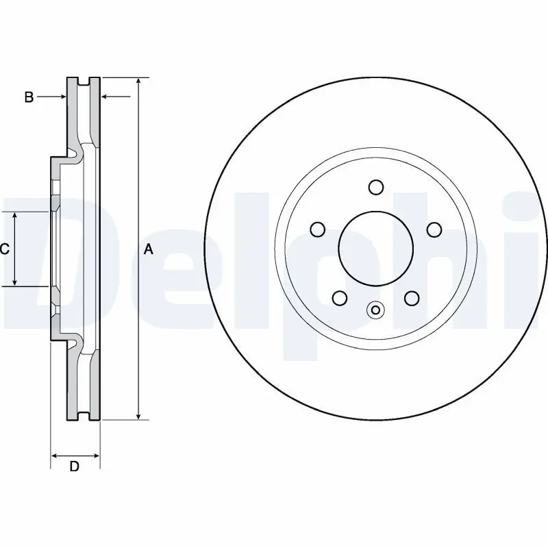 DELPHI BG4672C Тормозной диск