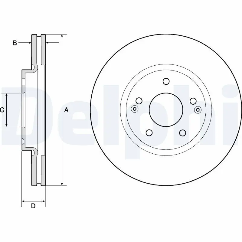 DELPHI BG4809C Тормозной диск