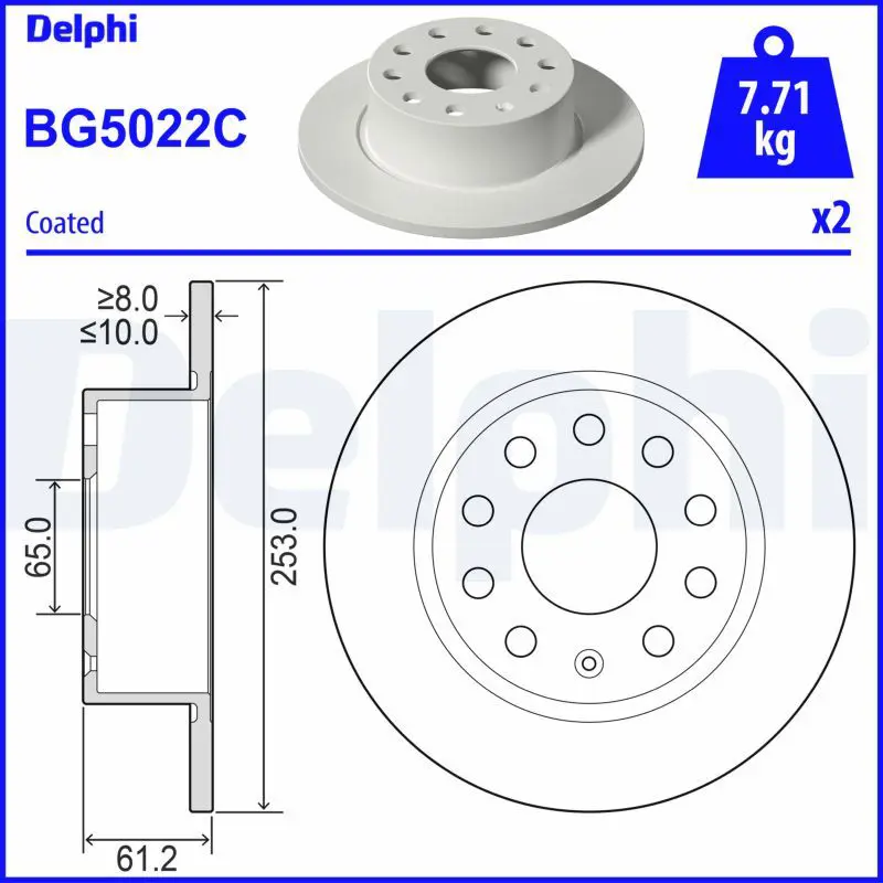 BG5022C Диск тормозной заказывать