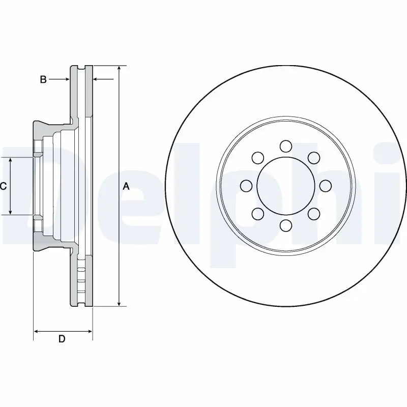 DELPHI BG4679C Тормозной диск