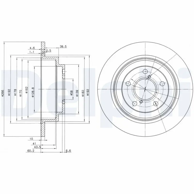 Delphi BG2826 Диск тормозной 2шт в упаковке