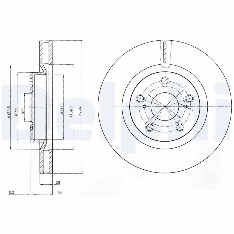 Delphi BG4114C BG4114C диск тормозной
