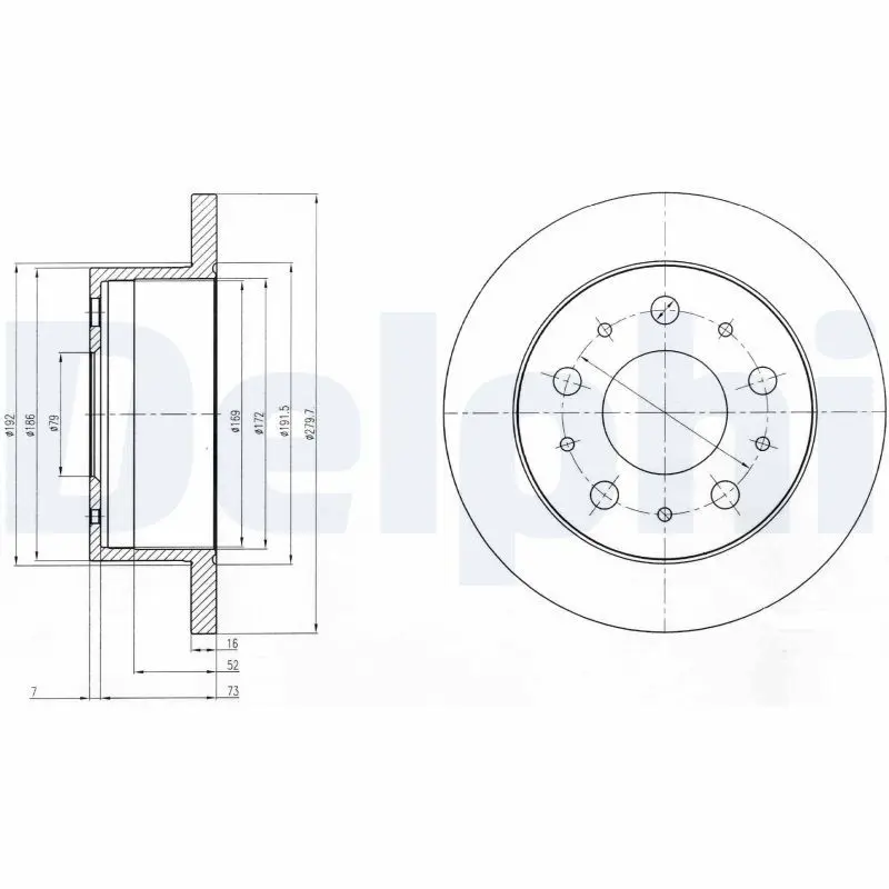 Delphi BG4099 Диск тормозной 2шт в упаковке