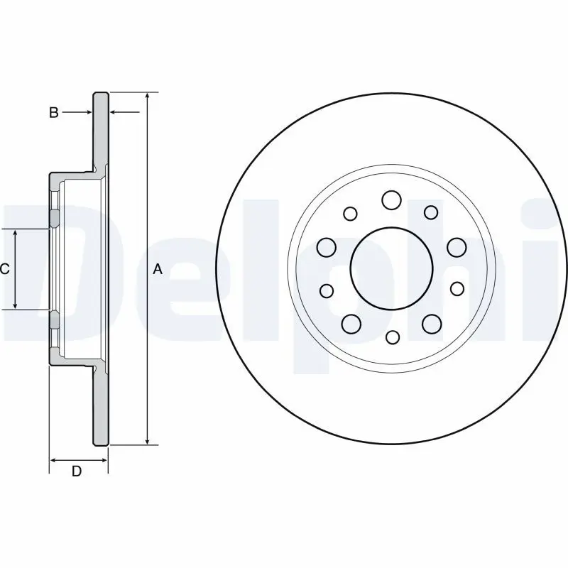 DELPHI BG4655C Тормозной диск