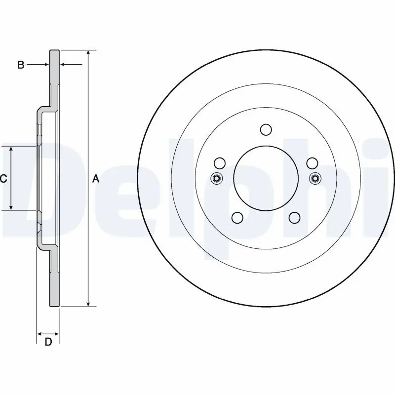 DELPHI BG4688C Тормозной диск