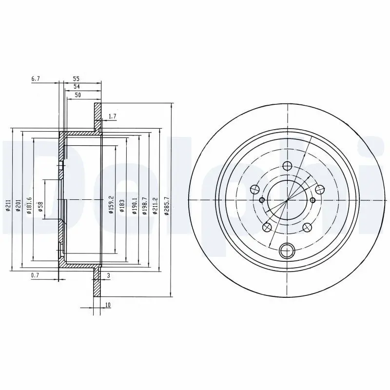Delphi BG4158 Диск тормозной (2 шт в уп)