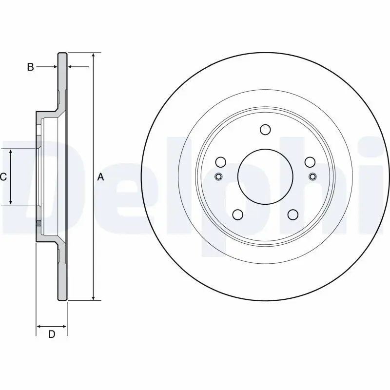 Delphi BG4924C Диск тормозной (2 шт в уп)