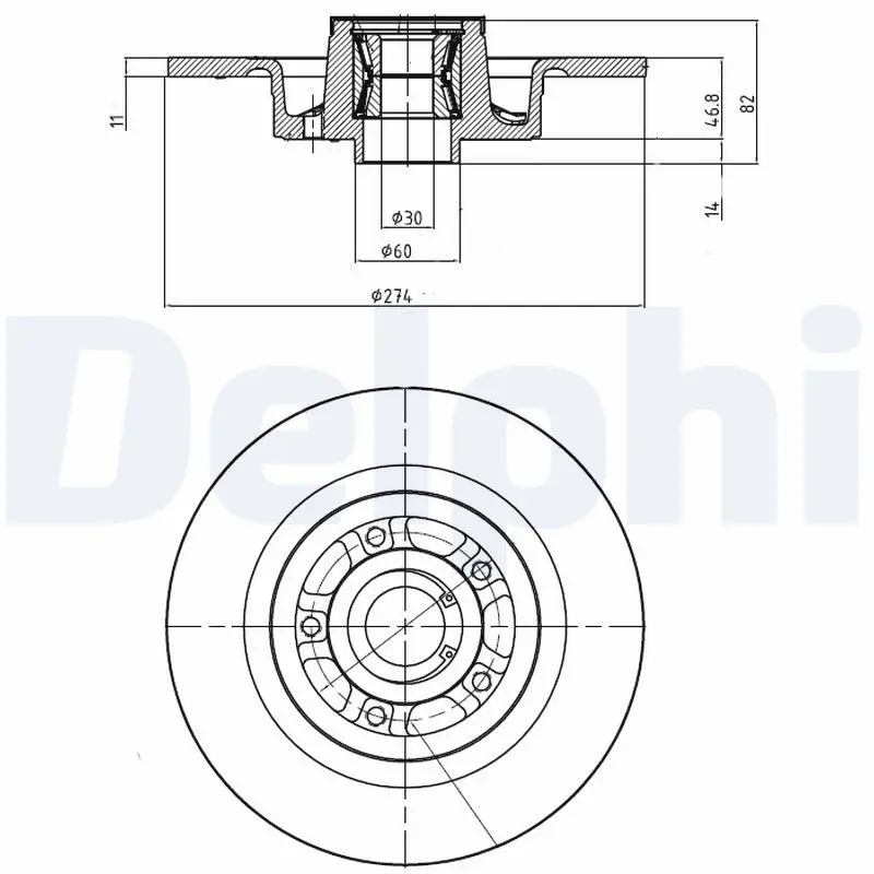 DELPHI BG9026RS Тормозной диск