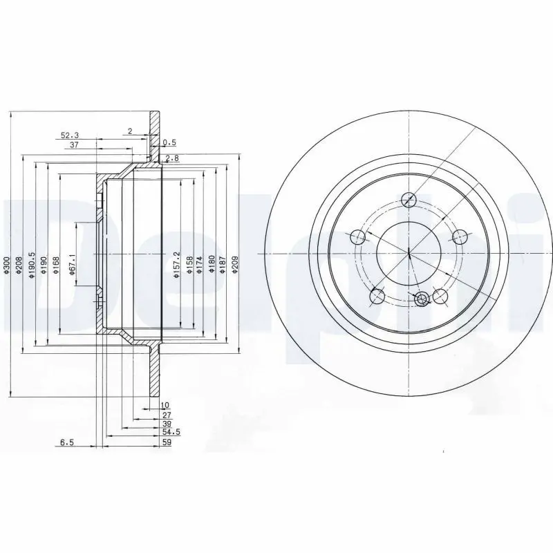 Delphi BG3757 Тормозной диск