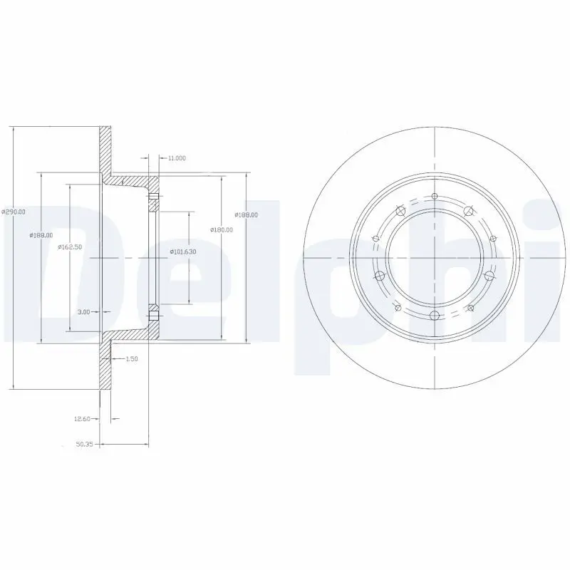 Delphi BG2799 Диск тормозной