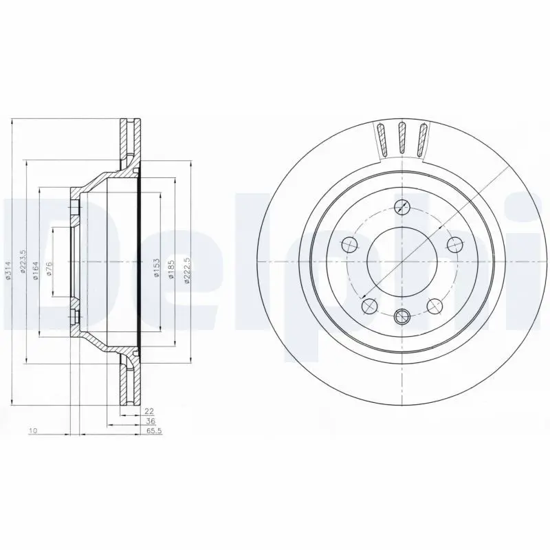 DELPHI BG3894 Тормозной диск