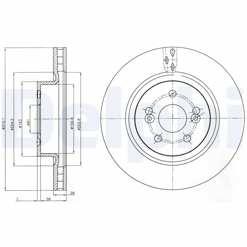 DELPHI BG4111 Тормозной диск